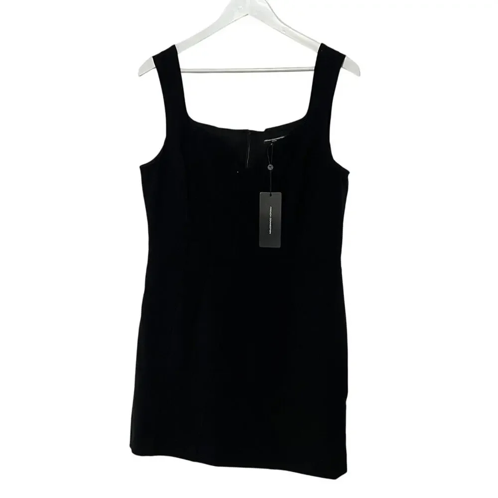 FRENCH CONNECTION WOMENS 12 WHISPER RUTH MINI DRESS BLACK COCKTAIL PARTY NEW - Picture 5 of 14